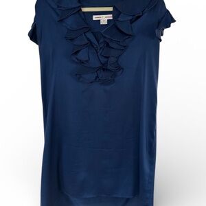 Amanda Uprichard Blue Ruffled Women's shift dress